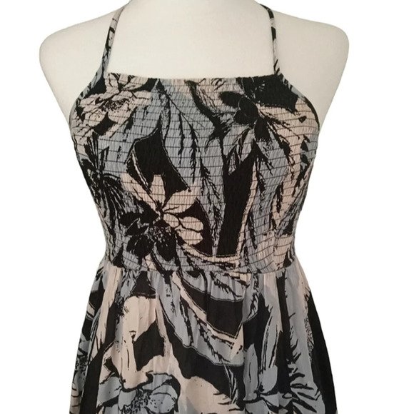 Free People Heat Wave Botanical Print Trapeze Swing Style Maxi Dress Size XS - Picture 4 of 9